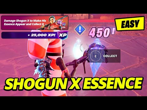 How to EASILY Damage Shogun X to Make His Essence Appear and Collect it - Fortnite XP Story Quest