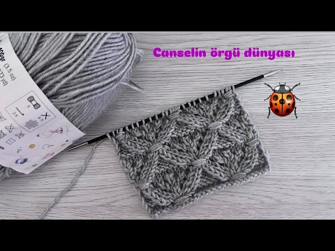 Muhteşem iki şiş örgü modeli 🧶Knitting pattern