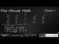 Comparing and Converting Fractions