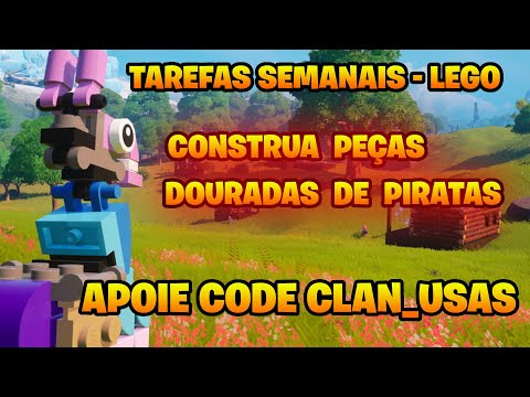 COMO FAZER A MISSÃO: CONSTRUA PEÇAS DOURADAS DE PIRATAS - LEGO FORNITE #fortnite #legofortnite