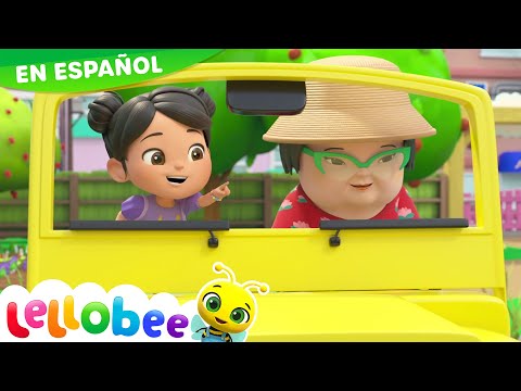 Ruedas del autobús en la granja 🚌| Caricaturas - Canciones Infantiles 🎵 | Lellobee