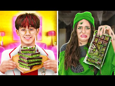 1€ vs. 10.000€ DUBAI SCHOKOLADE🍫 Epische Essen-Challenge! Günstige vs. Teure Desserts auf 123GO FOOD