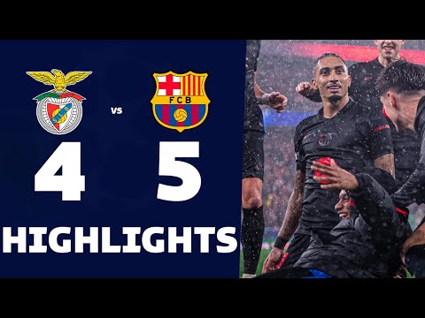 BENFICA vs BARCELONA (4-5) | RESUMEN y GOLES DEL PARTIDO | Champions League 2025