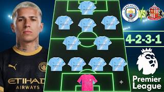 🔥 Man City VS Sunderland: Man City Potential Lineup (4-2-3-1) 🔥 Premier League 26/27 week 5