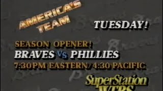 April 7, 1987 Phillies at Braves SuperStation WTBS Promo