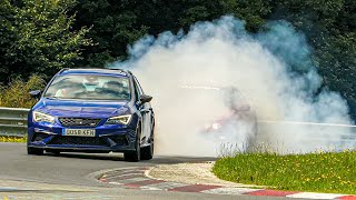 NÜRBURGRING BAD DRIVING, Technical DEFECTS, Fails & Slippery Action! Touristenfahrten Nordschleife