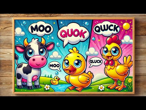 Learn Farm Animals Name and Sound | Nursery Rhymes & Kids Songs