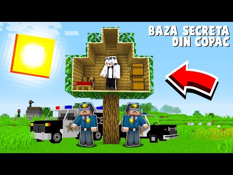 Am Facut O BAZA SECRETA in COPAC Ca Sa Fug De POLITIA din MINECRAFT!