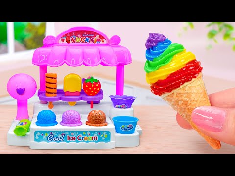 💞 Rainbow Ice Cream 💞 How To Make Rainbow Ice Cream Cake Decorating Ideas 🌈 Mini Yummy ASMR