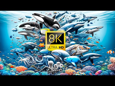 OCEAN ADVENTURES: Majestic Marine Life &amp; Ocean Animals 60FPS 8K ULTRA HD