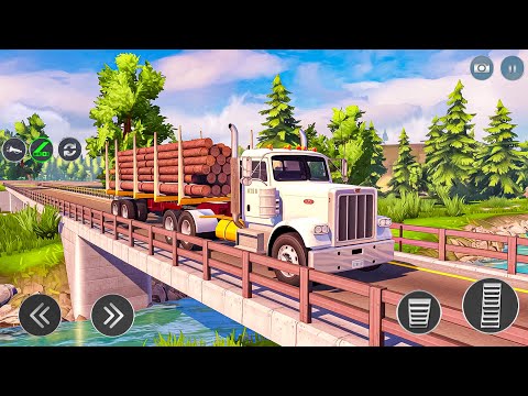 Cargo Trailer Transport Truck Driver 3D - Log Transporter Truck Driving - Android Gameplay