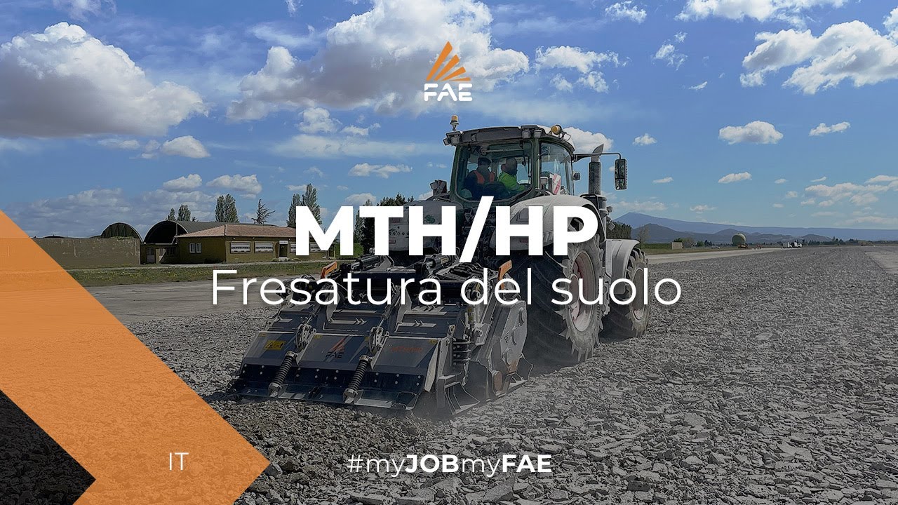 Video - FAE MTH - MTH/HP - Testata multifunzione FAE in azione con un trattore Fendt sulla pista d'atterraggio di un aeroporto