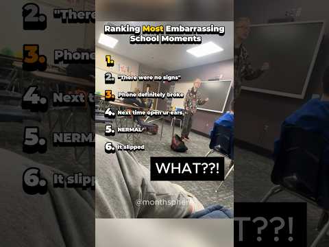 Ranking Most Embarrassing School Moments #shorts