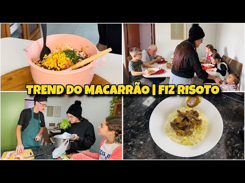 MEUS PAIS VIERAM ALMOÇAR | MACARRONADA DO TIKt0k | RECEITA SIMPLES DE RISOTO DE ALHO PORÓ
