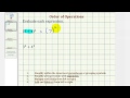 Order of Operations and Exponents
