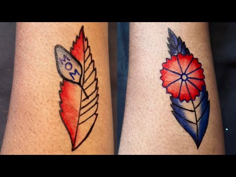 Beautiful leaf tattoo designs ❤️🤗 // Easy and simple tattoo