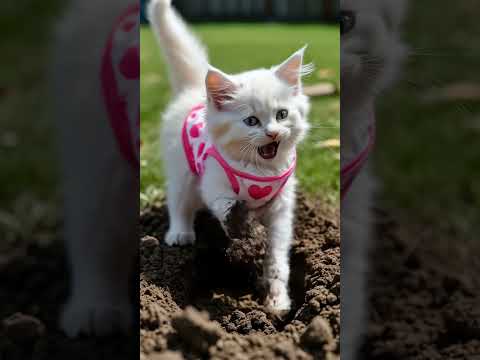 🌈 Kitten’s Wild Wash & Water Mayhem! #funnycat #animation #shorts #fyp #aicat