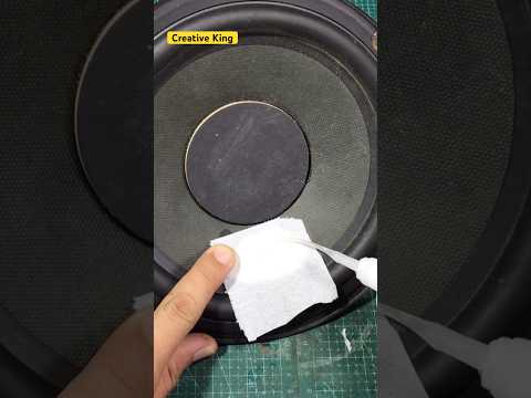 I patched a torn speaker cone this way #shorts