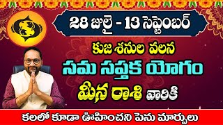 July 28 -September 13-Mars–Saturn Sama Sapthaka Yogam: Shocking Changes for Meena Rasi