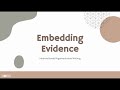 Strong Verbs and Evidence Embedding