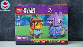 LEGO Fortnite 40881 Supply Llama & Fishstick Brickheadz - LEGO Speed Build Review
