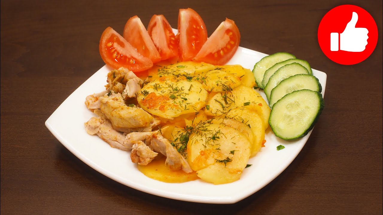 Вкусная картошка на молоке с курицей в мультиварке, рецепт