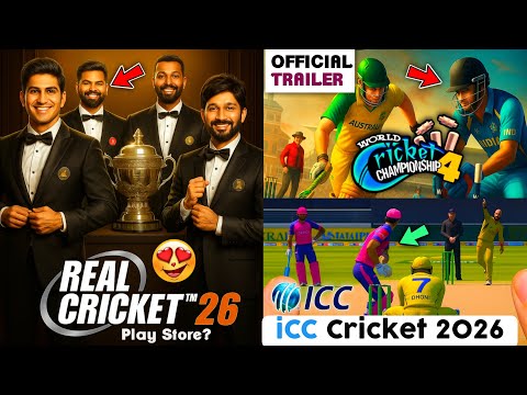 Real Cricket 26 Play Store? 😍 WCC4 Official Trailer 😲 iCC Cricket 2026 🔥 Epic Cricket New Update