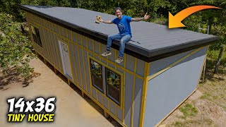 Metal Roof COMPLETE & Tiny House is READY For PAINT!?