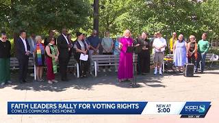 YouTube video thumbnail: Iowa Faith Leaders Gather to Advocate for Voting Rights