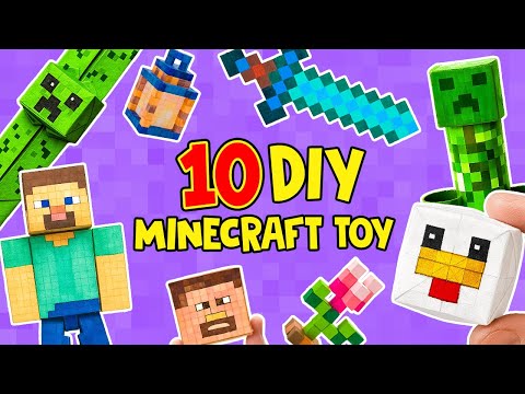 Bee in a Bottle & 9 Other CRAZY COOL Minecraft Crafts! 🐝🍯