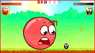 Красный шарик 4 против Черного шарика босса в игре Red Ball 4.