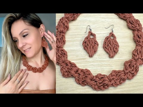 Brinco de crochê em 5 minutos/ Facil, rapido e super elegante/ Crochet earring