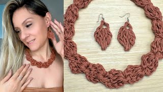 Brinco de crochê em 5 minutos/ Facil, rapido e super elegante/ Crochet earring
