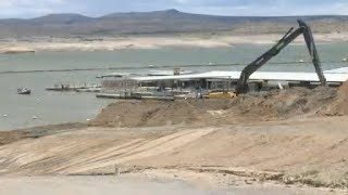 YouTube video thumbnail: Water Levels Drop Historically low at Elephant Butte Exposing 50-Year-old Debris and Artifacts