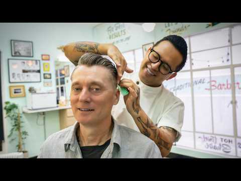 💈 1940s Mexican Cinema Inspired Classic Haircut | Starlite Barber Shop Mexico City