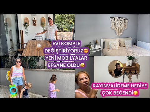 EVİ KOMPLE DEĞİŞTİRİYORUZ🥳YENİ MOBİLYALAR, EFSANE DEĞİŞİM😍GELİNDEN KAYINVALİDEYE HEDİYE🥹