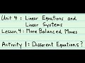 Transforming Equations and Properties