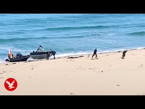 YouTube video thumbnail: Drugs Gang Busted on UK Beach After Dramatic sea Pursuit