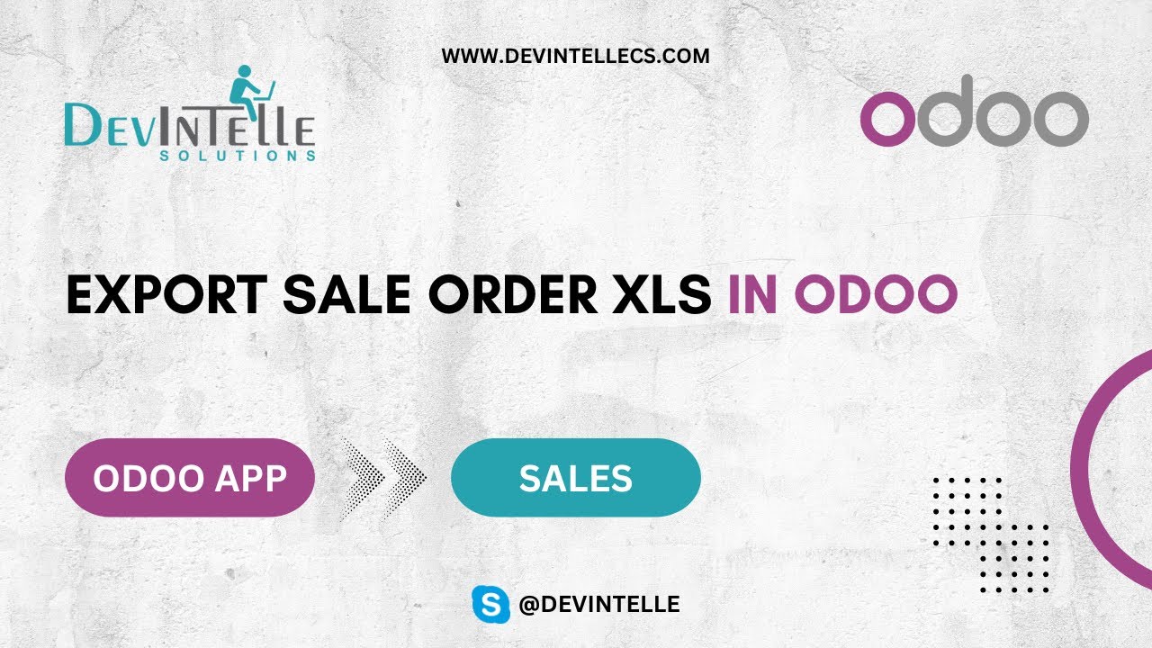 Export Sale order in Odoo | Export Sale excel in odoo | Sales Order Report odoo | 01.12.2022

Export Sale order Xls in Odoo | Export Sale excel in Odoo | Sales Order Report Odoo Exporting Sales Orders into Excel format in ...