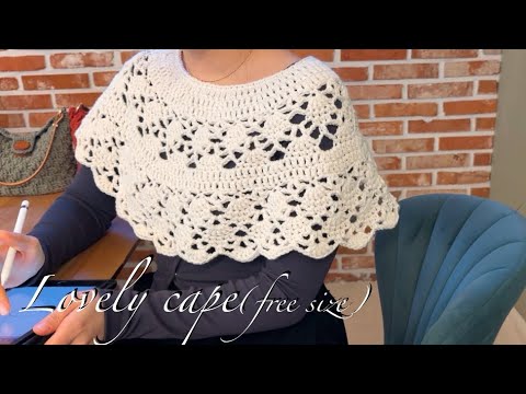 [코바늘DIY] 러블리 케이프 망토뜨기 DIY  How to crochet a lovely cape