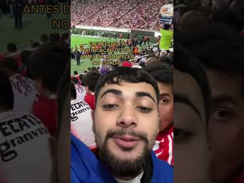 ELE RECEBEU NOTIFICAÇÃO DO GOL ANTES DE SAIR O GOL NO ESTADIO #football #futebol #soccer