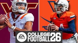 Virginia Tech at Virginia - Week 14 Simulation (EA College Football 26)