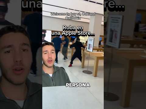 Un ladrón entra a ROBAR en una Apple Store y así reaccionan los empleados…