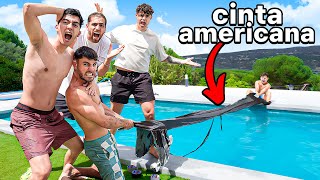 Cruzamos una Piscina con un PUENTE de CINTA AMERICANA