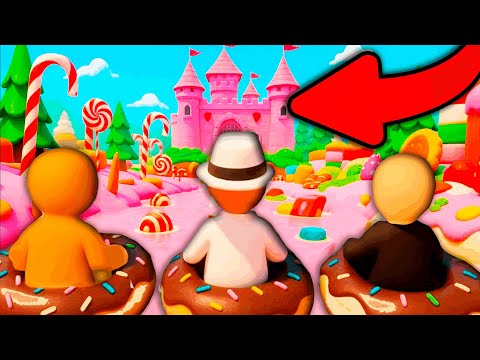 Пластилиновый Мир Майнкрафт! Мир Из СЛАДОСТЕЙ! Нуб и про! Minecraft! #2 Human: Fall Flat