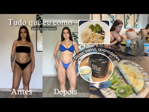 Tudo que como para emagrecer: dieta atualizada (dicas, treinos, quantidades, bate papo, receita)