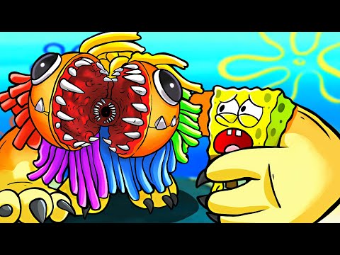 SpongeBob vs Poppy Playtime 4: Yarnaby has taken over Bikini Bottom!