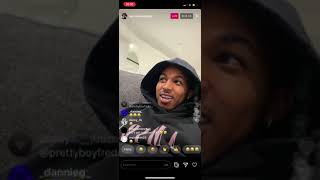 DDG on Instagram live going off on prettyboyfredo
