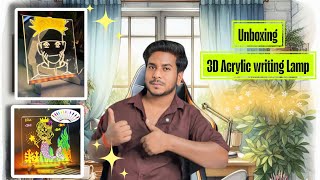 3D Acrylic writing pad & Board with pen and light lamp Unboxing Artfreak