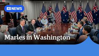 YouTube video thumbnail: Marles Meets With Hegseth, Vance in Washington